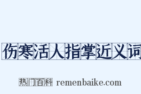伤寒活人指掌近义词是什么意思的图片
